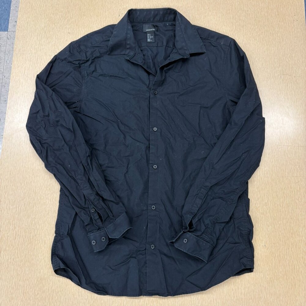 H&M Premium Cotton slim fit black dress shirt